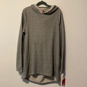 Loose open back hoodie